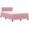 vidaXL Lit &agrave; ressort LED avec bandes LED Rose 120 x 190 cm Velours