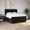 vidaXL Sommier &agrave; lattes de lit avec matelas Noir 200x200 cm Tissu