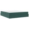 vidaXL Lit avec rangement et matelas Vert fonc&eacute; 160 x 200 cm Velours