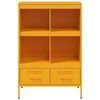 vidaXL Buffet haut jaune moutarde 68x39x101,5 cm acier