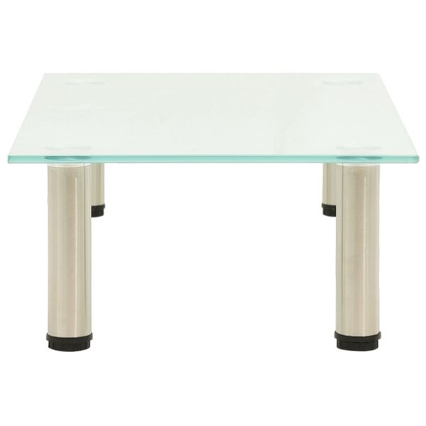 vidaXL Meuble TV Givré 60x35x17 cm Verre trempé