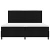 vidaXL Lit &agrave; ressorts avec matelas Noir 200 x 200 cm tissu