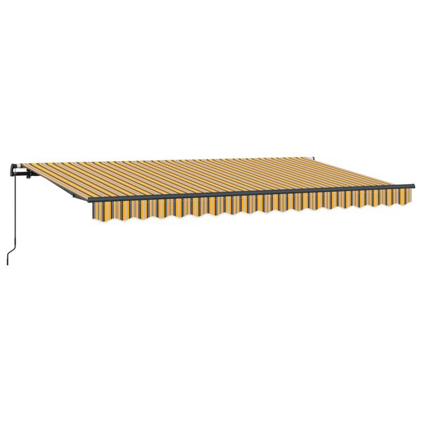 vidaXL Auvent R&eacute;tractable Jaune 400 x 200 cm tissu