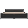 vidaXL Cadre de lit sans matelas noir bois massif 135x190 cm