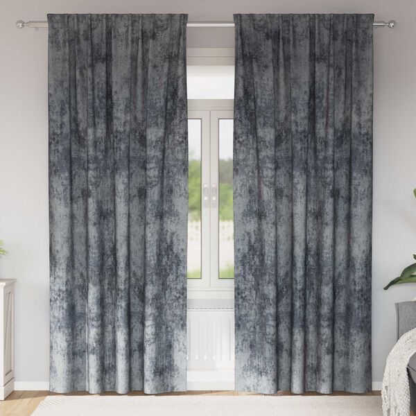 vidaXL Rideaux en velours 2 pcs Gris Argenté 225 x 140 cm Velours
