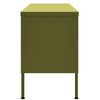 vidaXL Meuble TV Vert olive 105x35x50 cm Acier