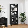 vidaXL Haut Armoire Ch&ecirc;ne noir 69,5 x 34 x 180 cm Bois d'ing&eacute;nierie