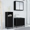 vidaXL Ensemble de mobilier de salle de bain avec tiroir Ch&ecirc;ne noir