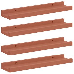 vidaXL &Eacute;tag&egrave;re Murale 4 pc Rouge 40 x 9 x 3 cm Bois d'ing&eacute;nierie