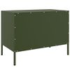 vidaXL Meubles TV 2 pcs vert olive 68x39x50,5 cm acier