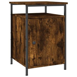 vidaXL Table de chevet ch&ecirc;ne fum&eacute; 40x42x60 cm bois d'ing&eacute;nierie