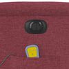 vidaXL Fauteuil de massage inclinable électrique Rouge bordeaux Tissu