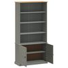 vidaXL Bibliothèque VIGO gris 85x35x170 cm bois massif de pin