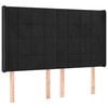 vidaXL T&ecirc;te de lit avec oreilles Noir 147x16x118/128 cm Velours