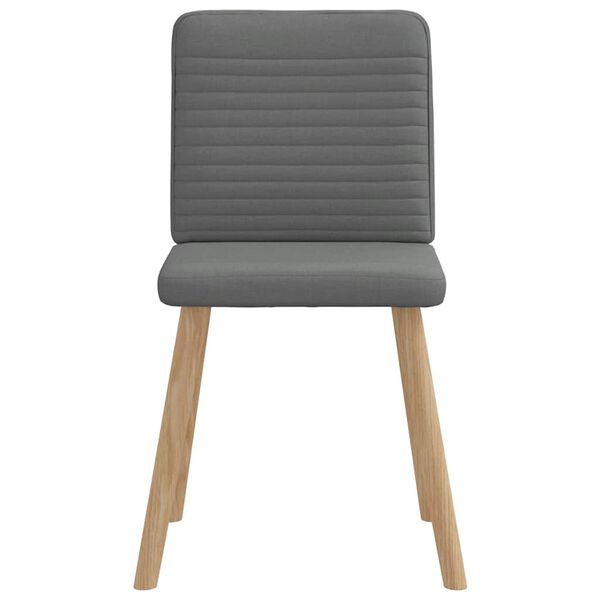vidaXL Chaises à manger lot de 6 gris foncé tissu