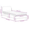 vidaXL Lit avec matelas Dover cr&egrave;me 80x200 cm tissu