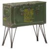 vidaXL Coffre de rangement Style militaire 68x24x66 cm Fer