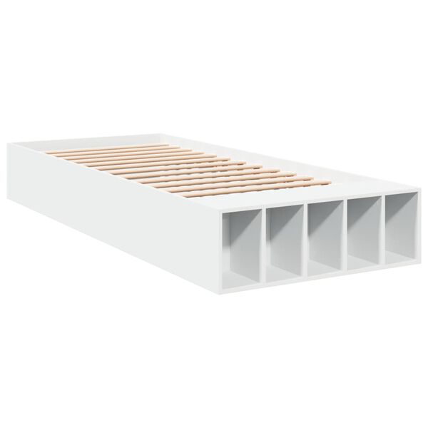 vidaXL Cadre de lit sans matelas blanc 100x200 cm