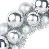vidaXL Couronnes de Boules de Noël 2 pcs Argent 33 x 33 x 7 cm