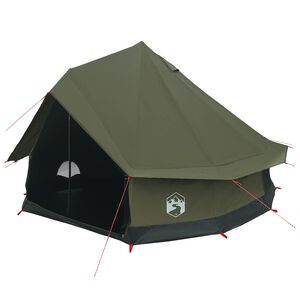 vidaXL Tente familiale Vert arm&eacute;e 8 personnes Polycoton