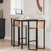 vidaXL Table de bar Naturel 70 x 70 x 105 cm Bois de pin massif