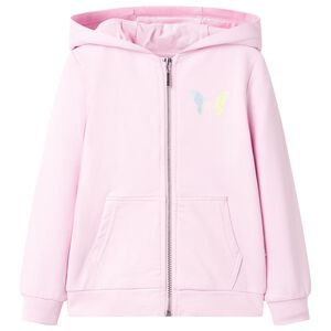 Sweat &agrave; capuche pour enfants rose clair 116