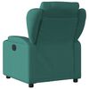 vidaXL Fauteuil de massage inclinable électrique Vert foncé Tissu