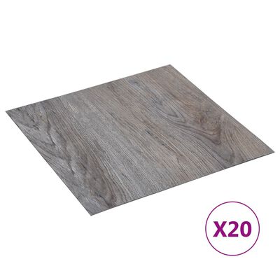 vidaXL Planches de plancher autoadhésives 20 pcs PVC 1,86 m² Marron