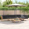 vidaXL Salon palette de jardin avec coussins 5pcs bois d'acacia massif