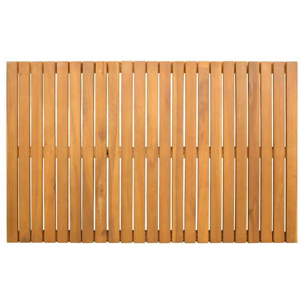 vidaXL Tapis de bain Uni Marron 80 x 50 cm bois