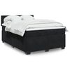 vidaXL Sommier &agrave; lattes de lit avec matelas Noir 140x190 cm Velours