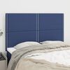 vidaXL T&ecirc;te de lit Bleu 144x5x118/128 cm Tissu