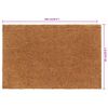 vidaXL Tapis de porte naturel 65x100 cm fibre de coco touffet&eacute;