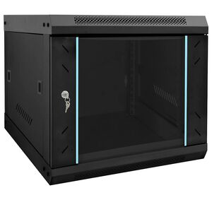 vidaXL Armoire r&eacute;seau avec stockage Noir 53 x 60 x 45 cm Acier