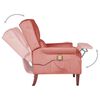 vidaXL Fauteuil de massage inclinable Rose Velours