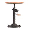 LABEL51 Table d'appoint tabouret 32x32x48-65 cm Bois/Noir