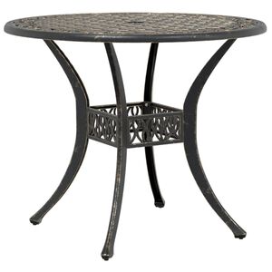 vidaXL Table de jardin bronze &Oslash;90x75 cm aluminium coul&eacute;