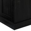 vidaXL Buffet HALDEN porte coulissante noir 80x40x80 cm bois massif