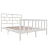 vidaXL Cadre de lit sans matelas blanc bois massif 160x200 cm