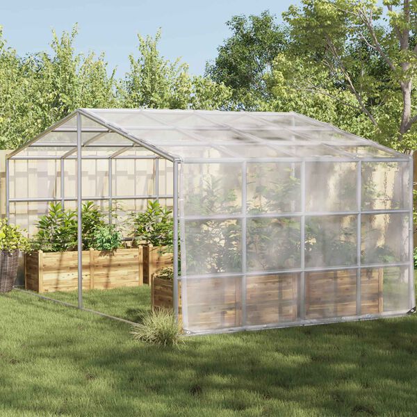 vidaXL B&acirc;che avec &oelig;illets Transparent 4 x 12 m Poly&eacute;thyl&egrave;ne