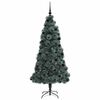 vidaXL Arbre de No&euml;l artificiel pr&eacute;-&eacute;clair&eacute; avec ensemble de boules