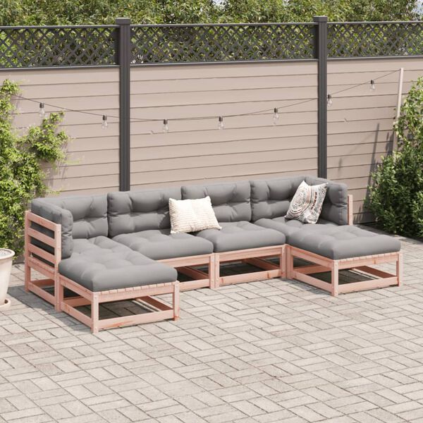 vidaXL Salon de jardin 6 pcs bois massif sapin de douglas