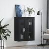 vidaXL Armoire murale noir 69,5x34x90 cm