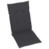 vidaXL Chaises de jardin lot de 2 et coussins anthracite Bois de teck