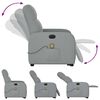 vidaXL Fauteuil inclinable de massage &eacute;lectrique Gris clair Tissu