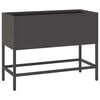 vidaXL Bac de jardin sur&eacute;lev&eacute; Noir 60 x 26 x 45 cm Acier