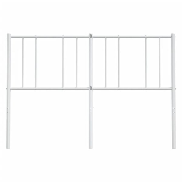 vidaXL T&ecirc;te de lit m&eacute;tal blanc 160 cm