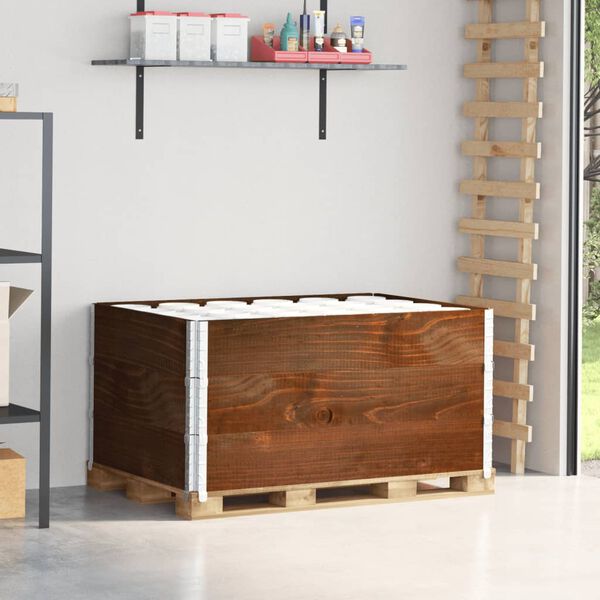 vidaXL Colliers de palette 3 pcs marron 120x80 cm bois de pin solide