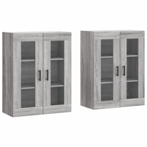 vidaXL Armoires murales 2 pcs sonoma gris bois d'ing&eacute;nierie