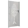 vidaXL Portail de jardin 100x200 cm en acier Corten motif arbre
